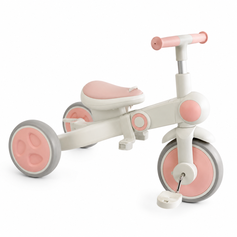 Велосипед-трансформер 3-х кільк. BS-12-707 Best Trike 4 в1 біло-рожевий