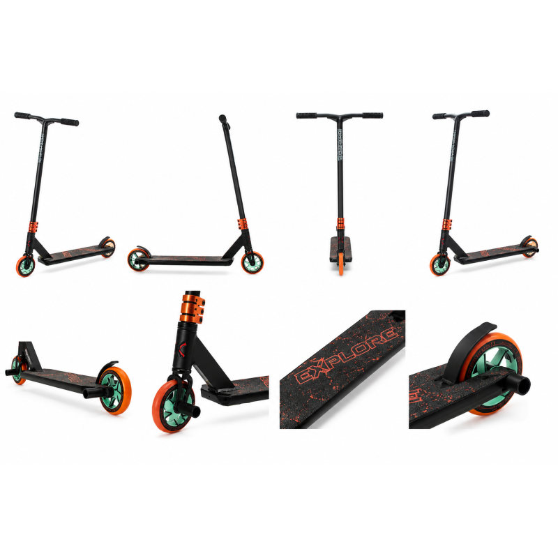 Трюковий самокат Explore LEADER DELUXE Black Orange