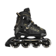 Дитячі розсувні ролики Banwei Inline Skates 35–38 (22–24 см) Чорні із золотистими вставками, LED колеса