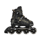 Дитячі розсувні ролики Banwei Inline Skates 35–38 (22–24 см) Чорні із золотистими вставками, LED колеса