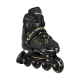 Дитячі розсувні ролики Banwei Inline Skates 35–38 (22–24 см) Чорні із золотистими вставками, LED колеса