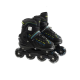 Дитячі розсувні ролики Banwei Inline Skates 35–38 (22–24 см) Чорні із синьо-жовтими вставками, LED колеса