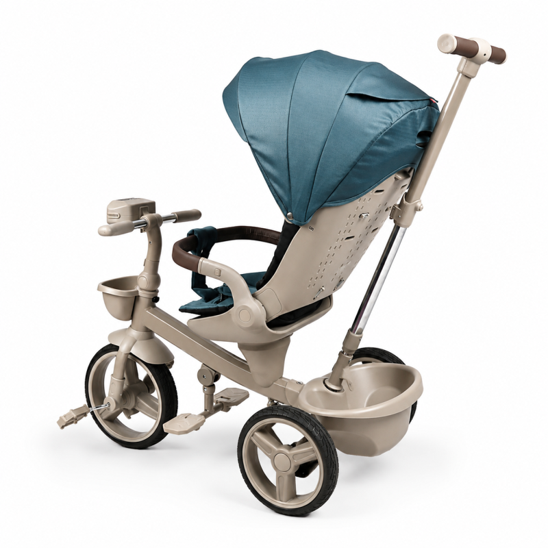 Дитячий трьохколісний велосипед Best Trike Toti Deluxe синій з реверсивним сидінням 360°