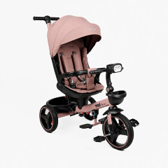 Дитячий трьохколісний велосипед Best Trike Toti Deluxe рожевий від 10 місяців з реверсивним сидінням 360°
