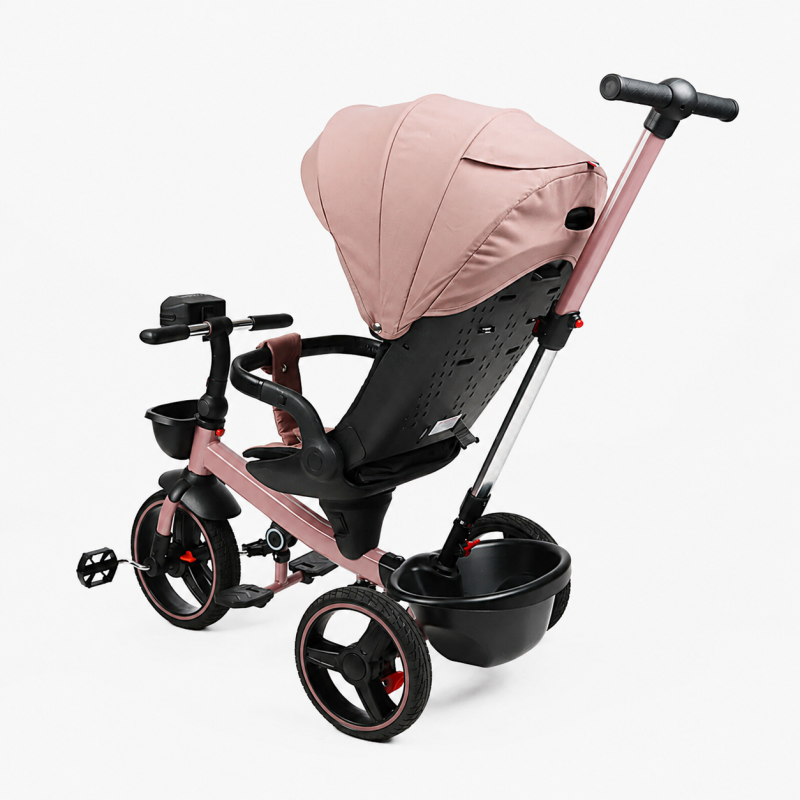 Дитячий трьохколісний велосипед Best Trike Toti Deluxe рожевий з реверсивним сидінням 360°