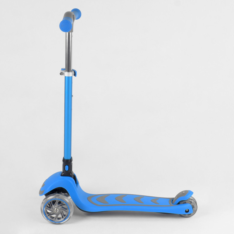 Самокат триколісний Best Scooter, ГОЛУБОЙ, складаний алюмінієвий кермо (SC-1329) 