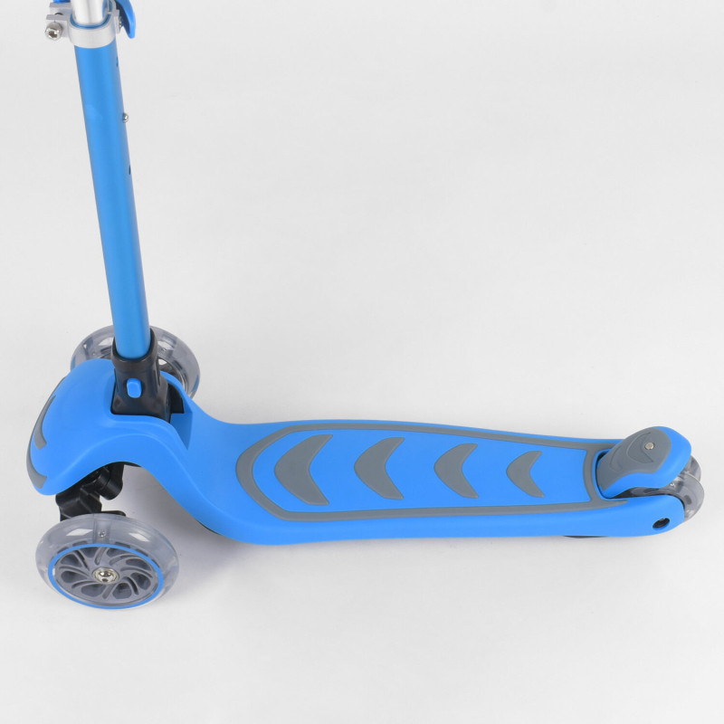 Самокат триколісний Best Scooter, ГОЛУБОЙ, складаний алюмінієвий кермо (SC-1329) 