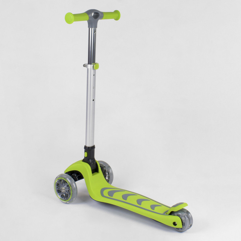 Самокат триколісний Best Scooter, ЗЕЛЕНИЙ, складаний алюмінієвий кермо (SC-1328) 