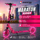 Двоколісний самокат Maraton Rider Light Wheel Pink з LED-колесами (рожевий)