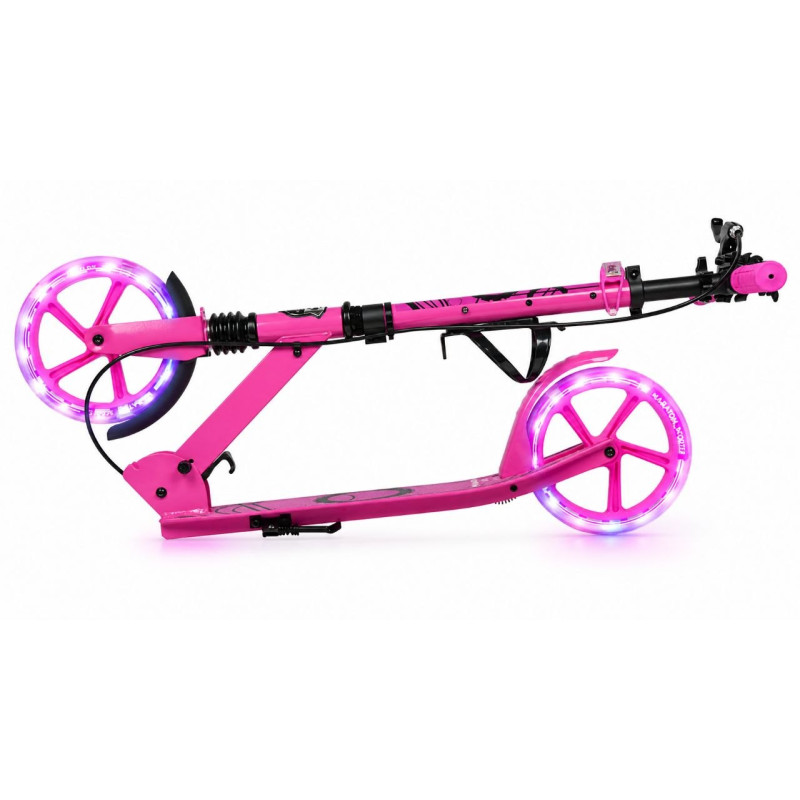Двоколісний самокат Maraton Rider Light Wheel Pink з LED-колесами (рожевий)