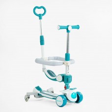 Самокат 5в1 "Skyper" колеса PU 125х40мм зі світлом, музика та підсвічування платформи, с ДОП. КОЛЕСАМИ, захисний бампер