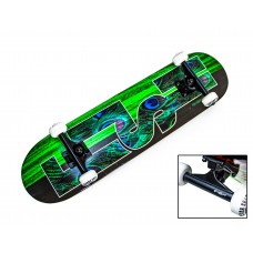СКЕЙТБОРД ДЕРЕВ'ЯНИЙ ВІД FISH SKATEBOARD  Green Peafowl