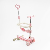 Самокат 5в1 "Skyper" колеса PU 125х40мм зі світлом, музика та підсвічування платформи, с ДОП. КОЛЕСАМИ, захисний бампер