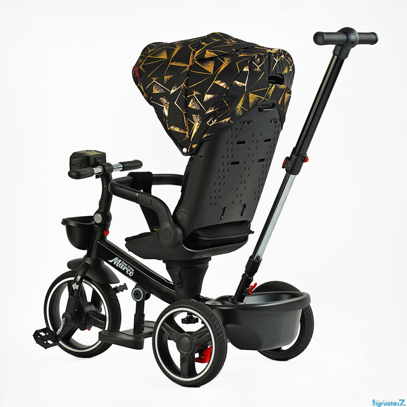 Велосипед триколісний з батьківською ручкою Best Trike   "Marco"  Black-Gold