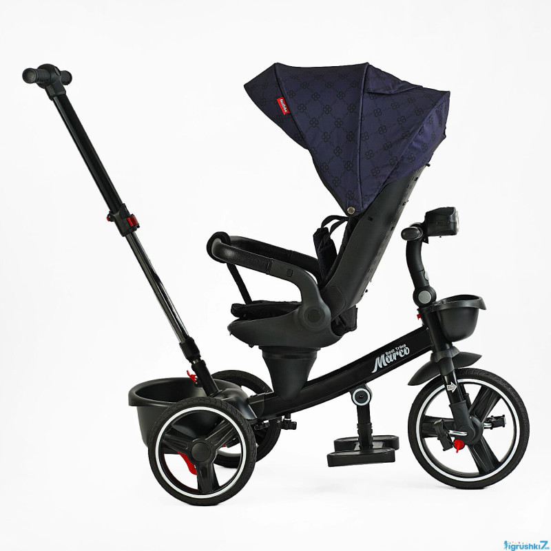 Велосипед триколісний з батьківською ручкою Best Trike "Marco" Dark Blue