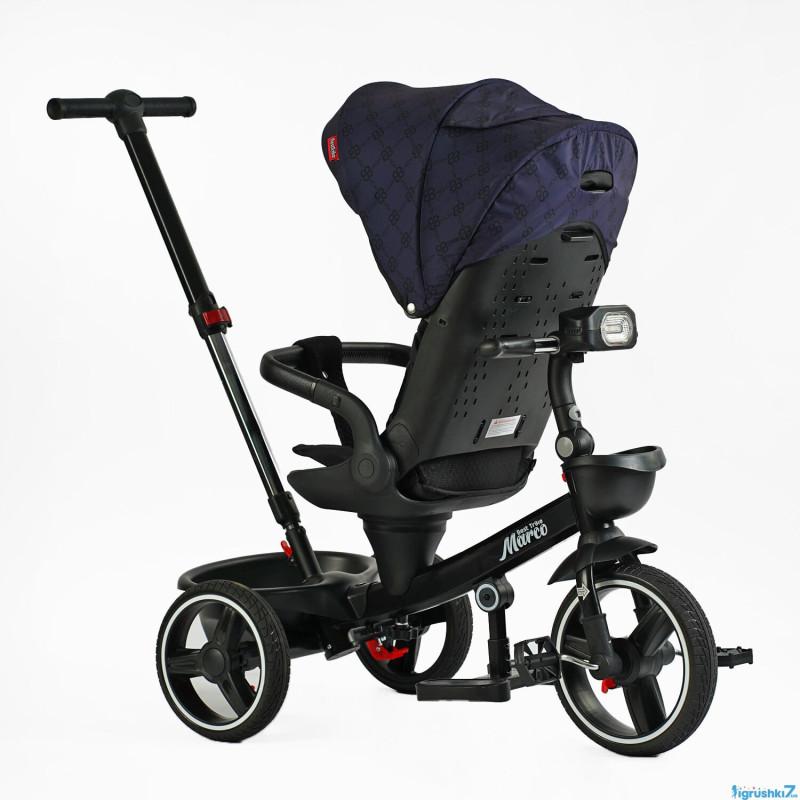Велосипед триколісний з батьківською ручкою Best Trike "Marco" Dark Blue