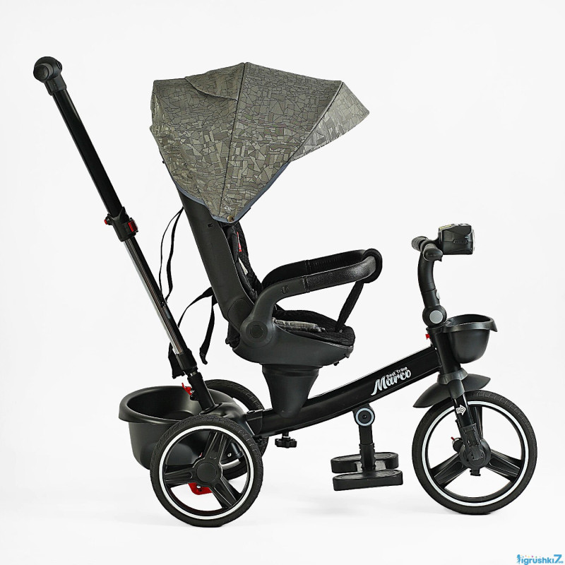 Велосипед триколісний з батьківською ручкою Best Trike "Marco" Grey