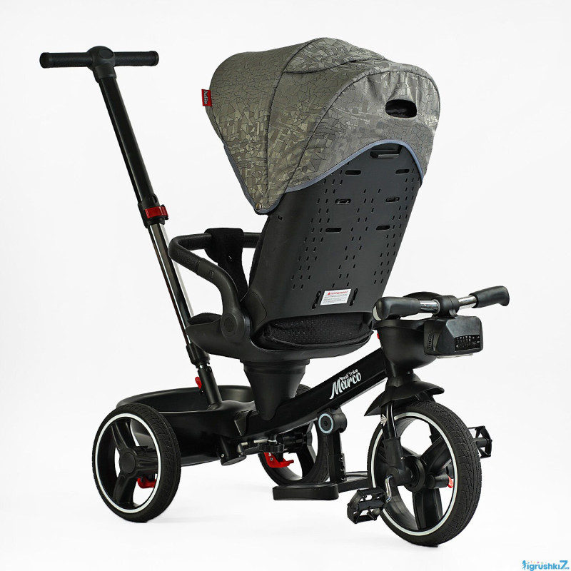 Велосипед триколісний з батьківською ручкою Best Trike "Marco" Grey