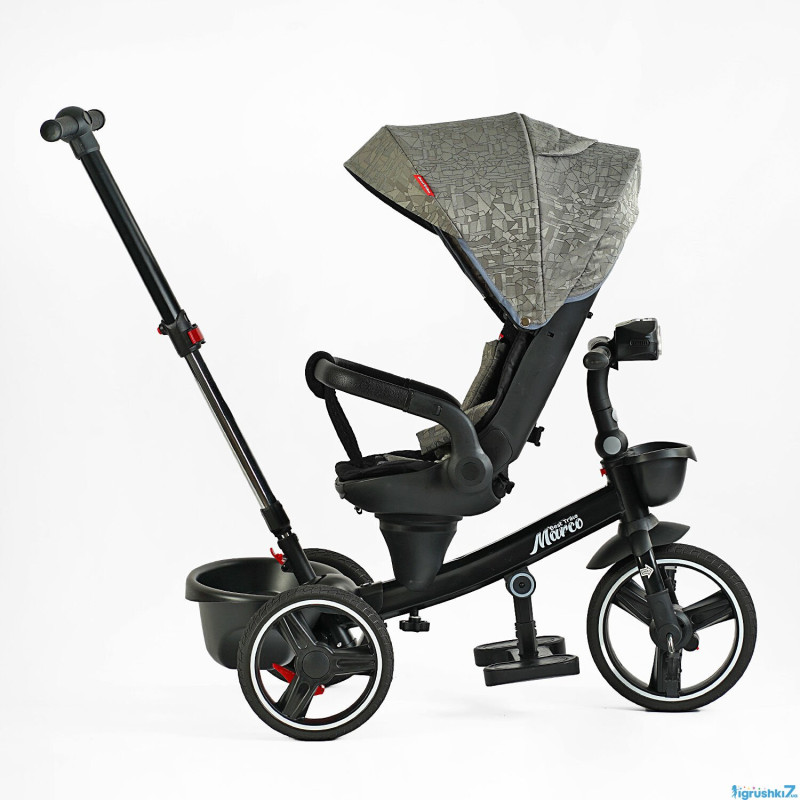 Велосипед триколісний з батьківською ручкою Best Trike "Marco" Grey