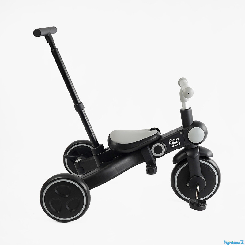 Велосипед-трансформер 3-х кол. BS-12-707 Best Trike   4 в 1 чорно-сірий