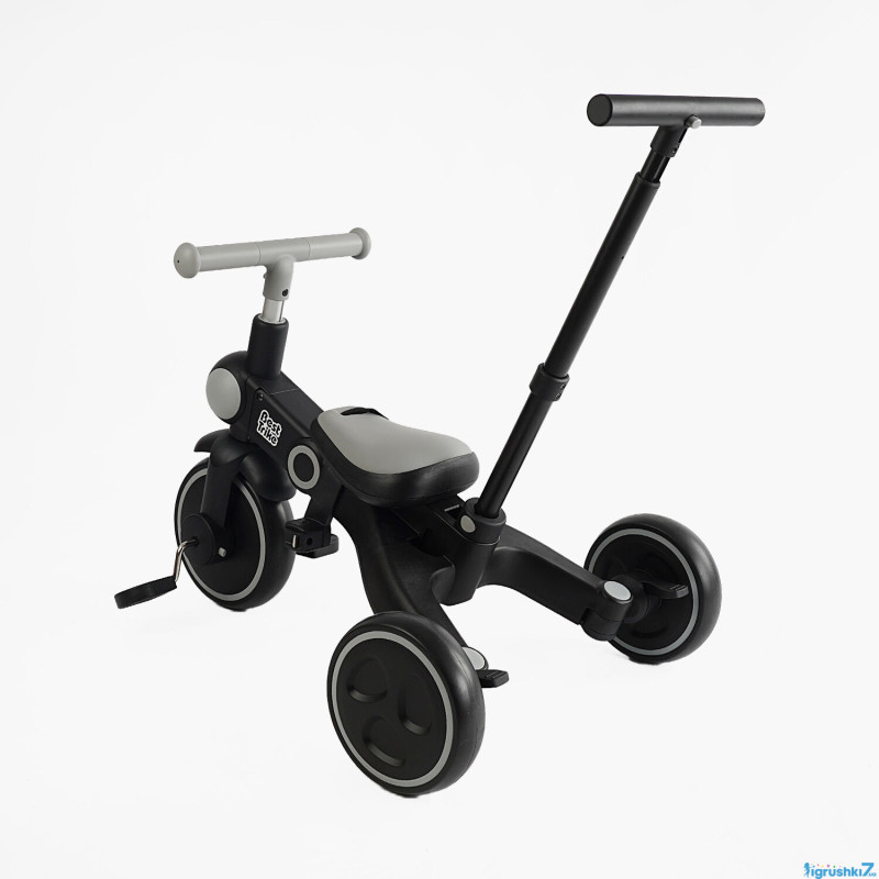 Велосипед-трансформер 3-х кол. BS-12-707 Best Trike   4 в 1 чорно-сірий