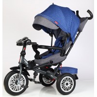 Велосипед триколісний з батьківською ручкою Best Trike"Perfetto"  синій
