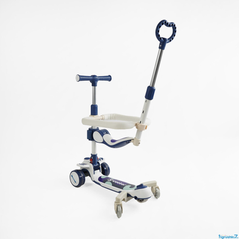 Самокат 5в1 "Skyper" колеса PU 125х40мм зі світлом, музика та підсвічування платформи, с ДОП. КОЛЕСАМИ, захисний бампер