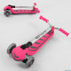 Самокат трехколесный Best Scooter, РОЗОВЫЙ, складной алюминиевый руль (SC-1326)