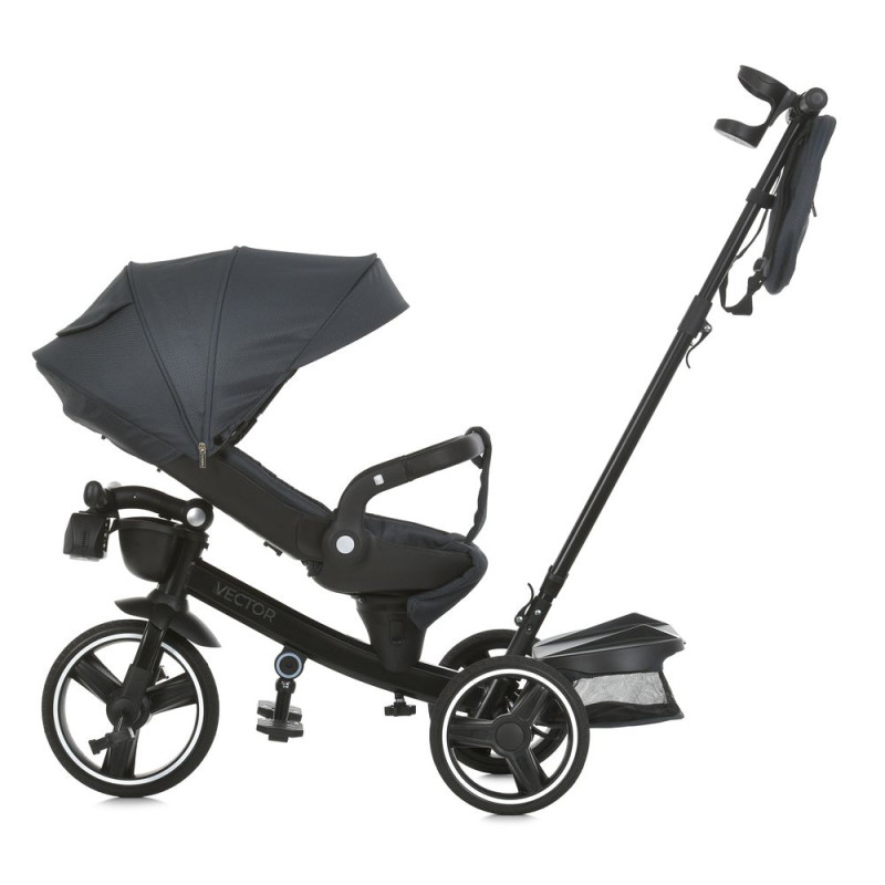 Триколісний велосипед El Camino VECTOR ME 1162-1 Dark Gray з батьківською ручкою та реверсивним сидінням від 6 місяців до 5 років