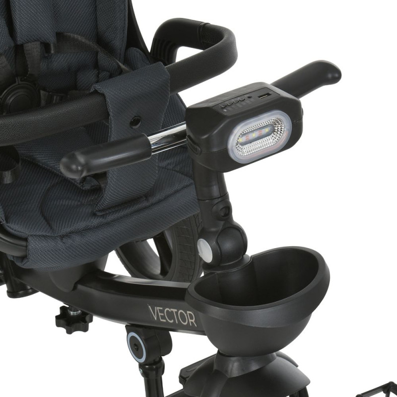 Триколісний велосипед El Camino VECTOR ME 1162-1 Dark Gray з батьківською ручкою та реверсивним сидінням від 6 місяців до 5 років