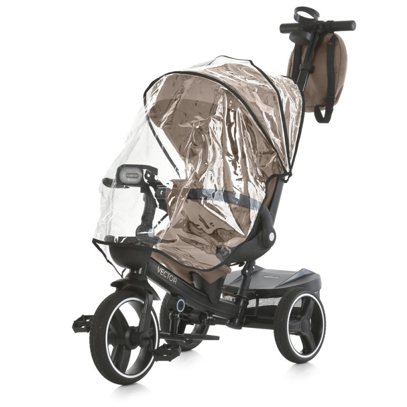 Триколісний велосипед El Camino VECTOR ME 1162-1 Beige Praline з батьківською ручкою та реверсивним сидінням від 6 місяців до 5,5 років