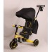 Дитячий триколісний велосипед-коляска CRUZZER Black/Yellow з батьківською ручкою та капюшоном Дитячий триколісний велосипед-коляска CRUZZER Black/Yellow з батьківською ручкою та капюшоном