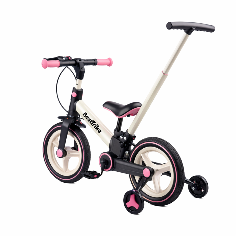 Велосипед-біговел-трансформер Best Trike біло-рожевий