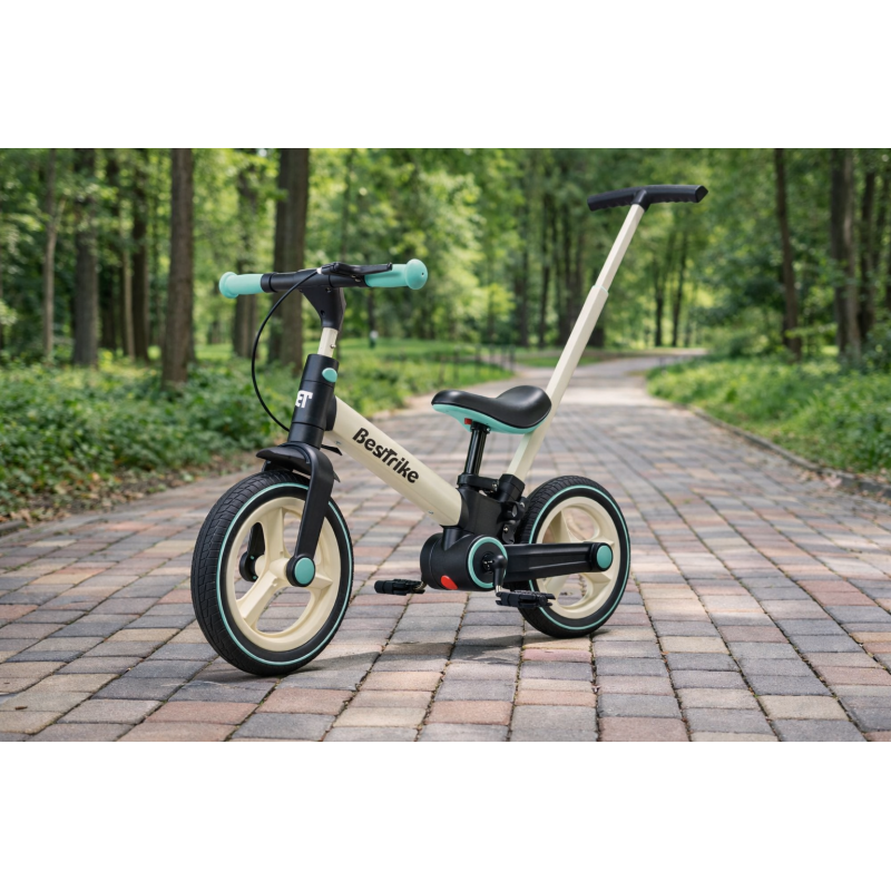 Велосипед-біговел-трансформер Best Trike біло-бірюзовий