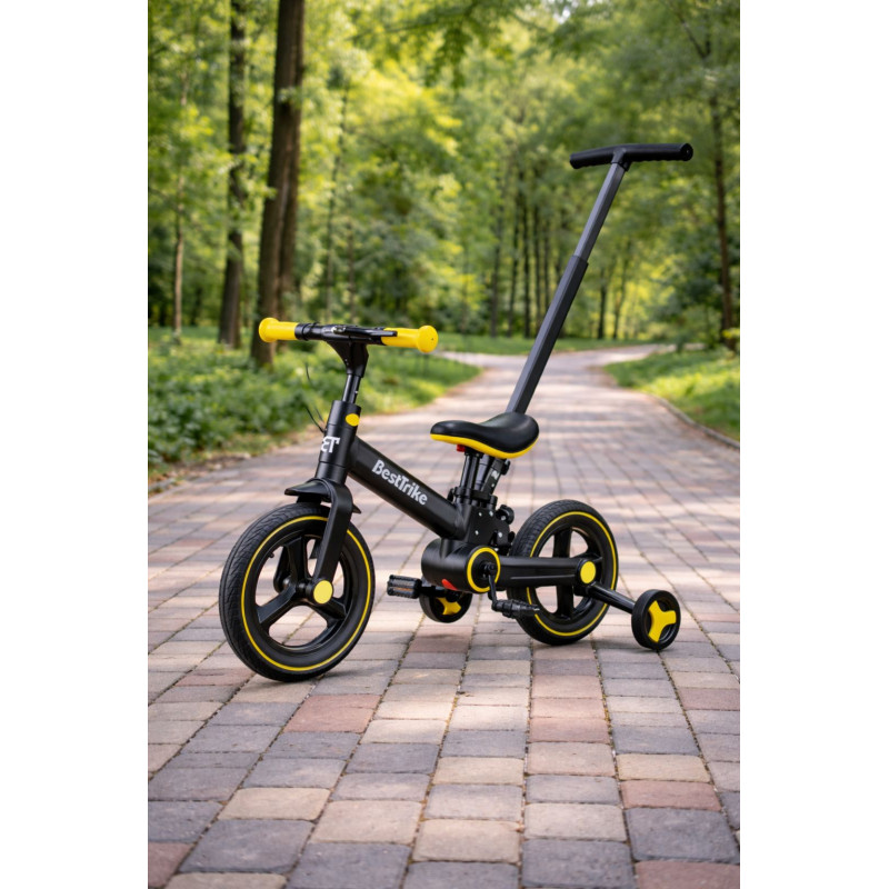 Велосипед-біговел-трансформер Best Trike чорно-жовтий