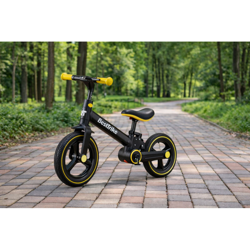 Велосипед-біговел-трансформер Best Trike чорно-жовтий
