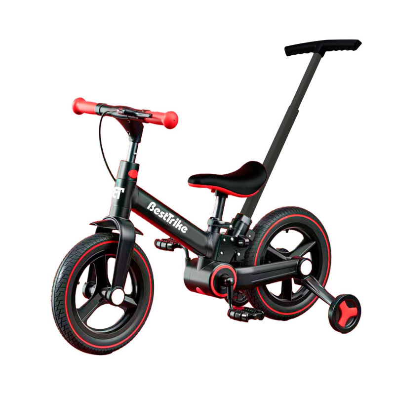 Велосипед-біговел-трансформер Best Trike чорно-червоний
