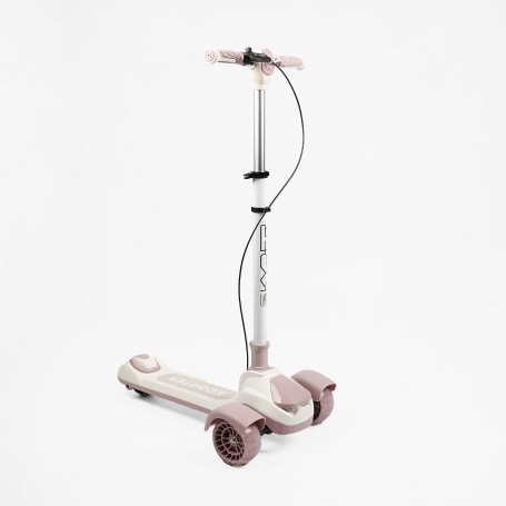 Самокат триколісний Skyper LN-3240/05 біло-рожевий з музикою та підсвіткою (3–12 років) Самокат триколісний Skyper LN-3240/05 біло-рожевий з музикою та підсвіткою (3–12 років)