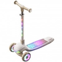 Купить Самокат триколісний Skyper M-290-34L бежевий з підсвічуванням та музикою