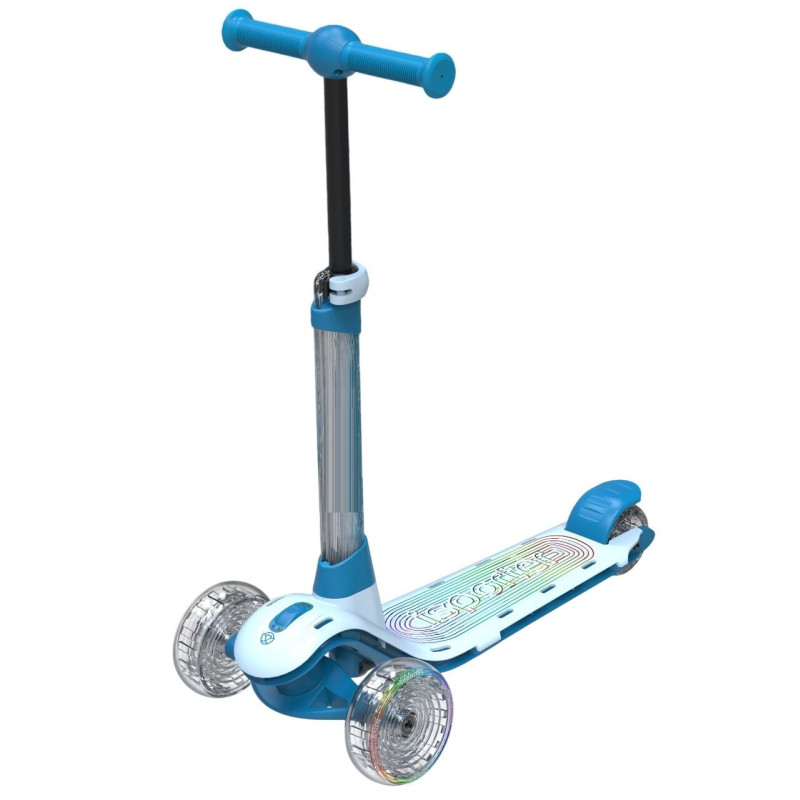 Триколісний самокат Best Scooter LS-44087 з підсвіткою (блакитний)