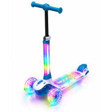 Триколісний самокат Best Scooter LS-44087 з підсвіткою (блакитний)