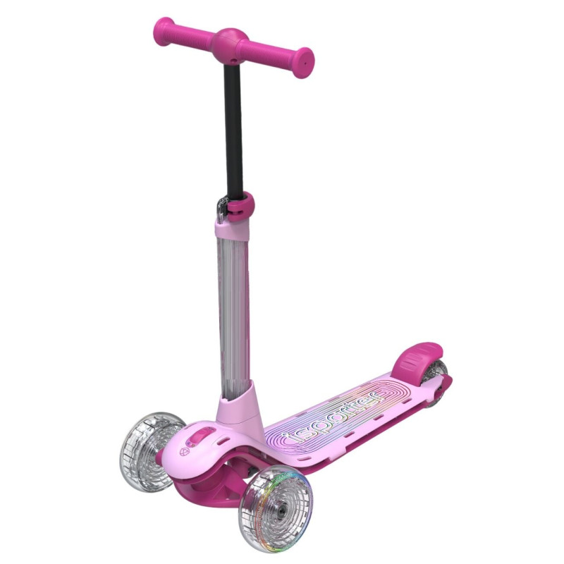 Триколісний самокат Best Scooter LS-44087 з підсвіткою (рожевий)
