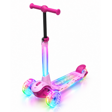 Триколісний самокат Best Scooter LS-44087 з підсвіткою (рожевий)