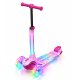 Триколісний самокат Best Scooter LS-44087 з підсвіткою (рожевий)