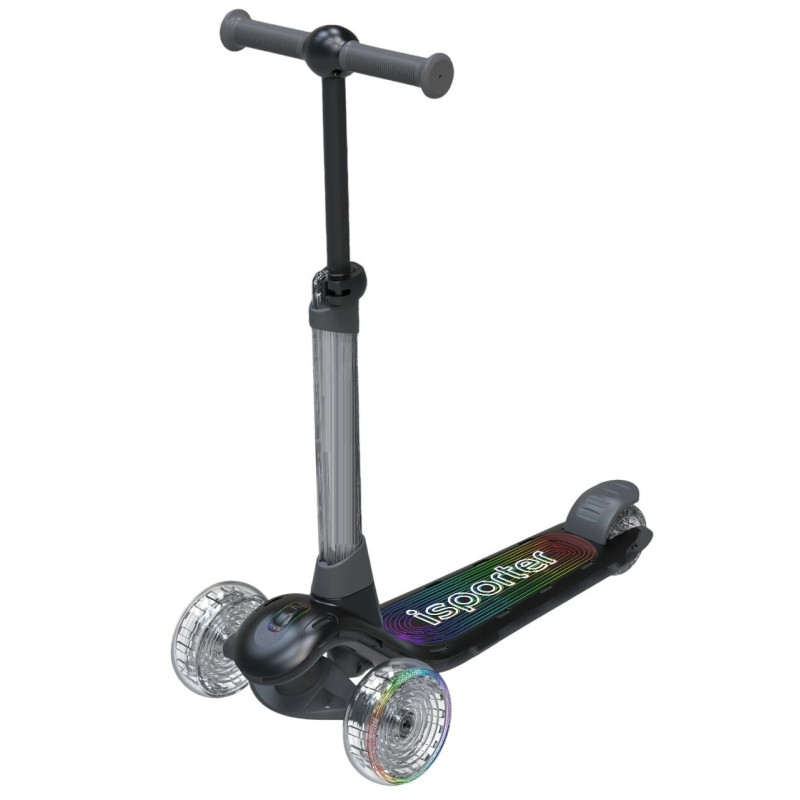 Триколісний самокат Best Scooter LS-44087 з підсвіткою (чорний)