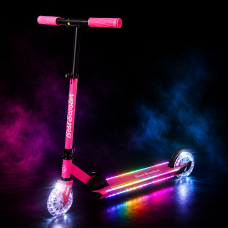Двоколісний самокат Best Scooter L-80864 рожевий з LED-підсвіткою платформи