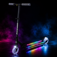 Двоколісний самокат Best Scooter L-80864 чорний з LED-підсвіткою платформи (145