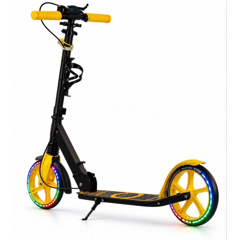 Двоколісний самокат Maraton Rider Light Wheel Yellow з LED-колесами (жовтий)