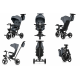 Дитячий триколісний велосипед El Camino VECTOR FLEX ME 1231 Charcoal Gray, складаний, поворотне сидіння, 6 міс–5,5 років